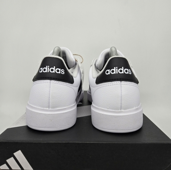 adidas Grand Court Cloudfoam Lifestyle Court Comfort White Black Shoes Size 8 - Picture 4 of 8